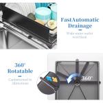 Black Steel Dish Rack with Cutlery Holder