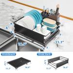 Black Steel Dish Rack with Cutlery Holder