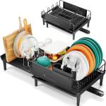 Expandable Dish Drying Rack with Drainboard