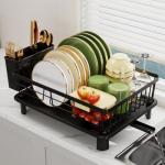 Stainless Steel Dish Drainer Rack with Tray