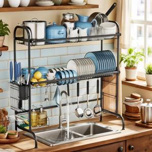 Stainless Steel Over Sink Dish Drying Rack