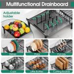 Expandable Dish Drying Rack with Drainboard