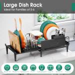 Expandable Dish Drying Rack with Drainboard