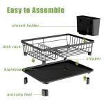Stainless Steel Dish Drainer Rack with Tray