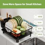 Stainless Steel Dish Drainer Rack with Tray