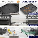 COHOSEGE Expandable Dish Drying Rack with Cutlery Holder