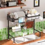 Expandable Stainless Steel Over Sink Dish Rack