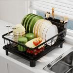 Stainless Steel Dish Drainer Rack with Tray