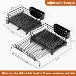 COHOSEGE Expandable Dish Drying Rack with Cutlery Holder