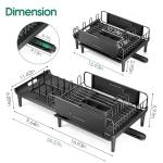 Expandable Dish Drying Rack with Drainboard