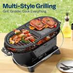 VIVOHOME Oval Cast Iron Grill with Grates
