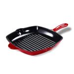 CAROTE 10" Cast Iron Grill Pan Skillet