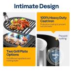 VIVOHOME Oval Cast Iron Grill with Grates