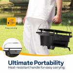 VIVOHOME Oval Cast Iron Grill with Grates