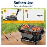 VIVOHOME Oval Cast Iron Grill with Grates