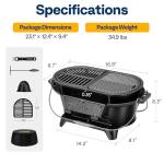 VIVOHOME Oval Cast Iron Grill with Grates