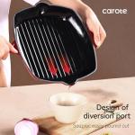 CAROTE 10" Cast Iron Grill Pan Skillet