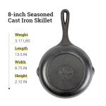 Lodge 8" Cast Iron Skillet - Chef's Favorite