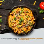 Pre-Seasoned 12.5-Inch Cast Iron Skillet with Handle Holder