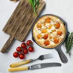 Hiceeden Mini Cast Iron Skillet Set, 4" Pans