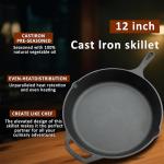 12-Inch Pre-Seasoned Cast Iron Skillet