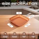 Toutrop 12" Non-Stick Copper Frying Pan