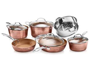 Gotham Steel 10-Piece Hammered Ceramic Cookware Set