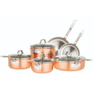 Viking 10-Piece Hammered Copper Cookware Set