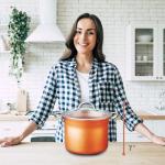 Concord 7QT Copper Non-Stick Stock Pot