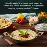 Hammered Copper Skillet with Ergonomic Handles