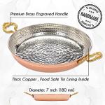 Hammered Copper Skillet with Ergonomic Handles