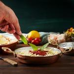 Hammered Copper Skillet with Ergonomic Handles