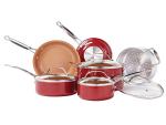 Red Copper 10-Piece Non-Stick Cookware Set