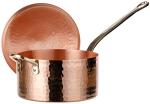 Handmade Copper Sauce Pan with Lid and Handle