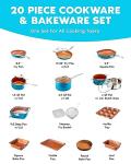 Gotham Steel 20-Piece Nonstick Cookware and Bakeware Set