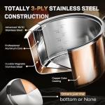 Ciwete 10-Piece Copper Stainless Steel Cookware Set