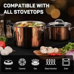 Ciwete 10-Piece Copper Stainless Steel Cookware Set