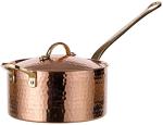 Handmade Copper Sauce Pan with Lid and Handle