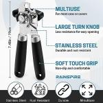 Manual Can Opener with Soft Grip and Bottle Opener