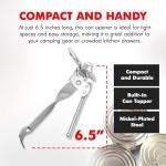 Compact Manual Can Opener with Built-In Tapper