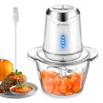 Cordless Electric Food Processor with Glass Bowl