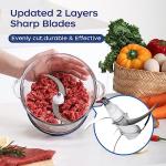 Electric Food Processor with 7-Cup Glass Bowl