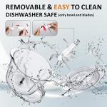 Cordless Electric Food Processor with Glass Bowl