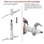 Cordless Electric Food Processor with Glass Bowl