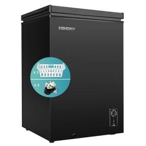 EUHOMY 3.5 Cu.Ft Compact Chest Freezer with Wheels