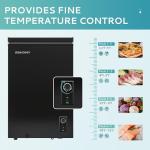 EUHOMY 3.5 Cu.Ft Compact Chest Freezer with Wheels