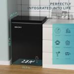 EUHOMY 3.5 Cu.Ft Compact Chest Freezer with Wheels