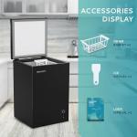 EUHOMY 3.5 Cu.Ft Compact Chest Freezer with Wheels