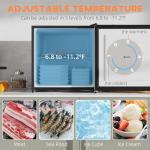 Compact 1.1 Cu.Ft Mini Freezer with Reversible Door