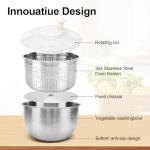 Stainless Steel Salad Spinner - 6L Capacity